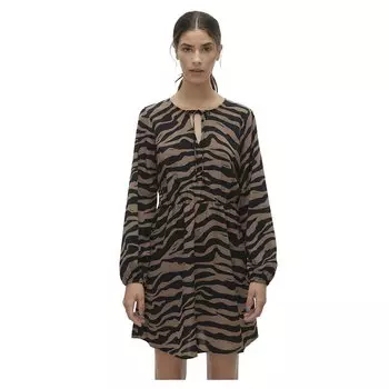 Платье Vero Moda Shilah Naja, коричневый