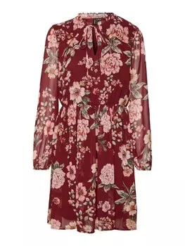 Платье Vero Moda SILLA, темно-красный