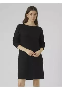 Платье Vero Moda VMANJASTINNA LS BOATNECK GA EXC, черный