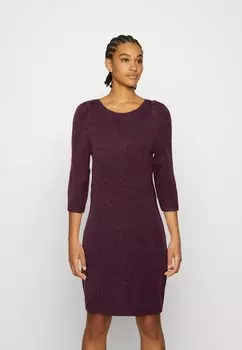 Платье Vero Moda VMDOFFY BOATNECK DRESS, цвет winetasting/melange