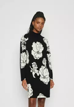 Платье Vero Moda VMFLORA HIGHNECK DRESS, цвет black/birch