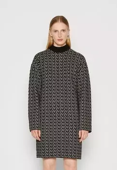 Платье Vero Moda VMGOLD ART SHORT HIGHNECK DRESS, цвет black/birch