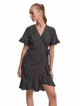 Платье Vero Moda VMHENNA WRAP, черный