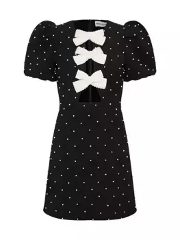 Платье Veronica с бантами и стразами Rebecca Vallance, черный