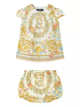 Платье Versace Kids Underwater Barocco, белый