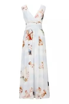 Платье Versace Maxi Khanki, разноцветный