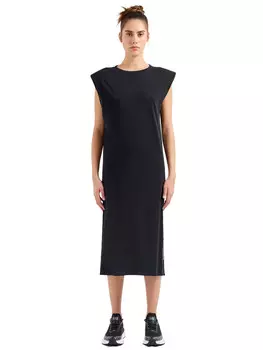 Платье vestito lungo con logo serie Ea7, черный