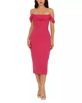 Платье Vickie Dress the Population, розовый