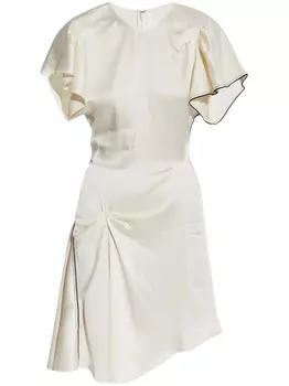 Платье Victoria Beckham с драпировкой, белый