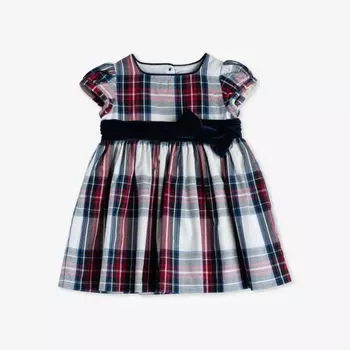 Платье Victoria из хлопка в клетку тартан 3-24 месяца Trotters, цвет dress stewart tartan