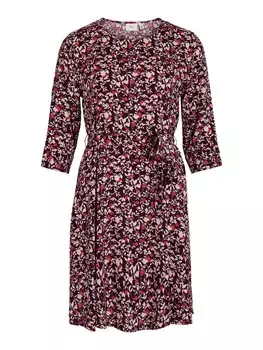 Платье VILA Celina Apa, винно-красный