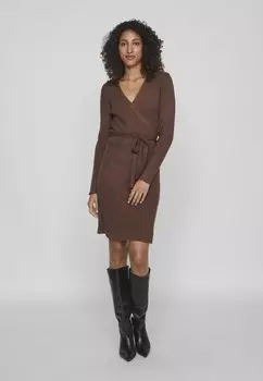 Платье VILA ЛАНГАРМ, цвет shaved chocolate
