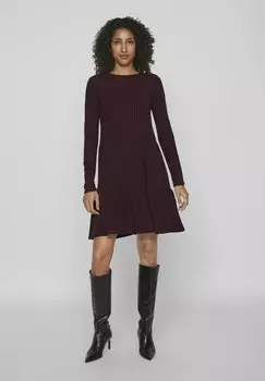 Платье VILA ЛАНГЭРМЕЛЬИГЕС, цвет winetasting