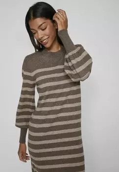 Платье VILA LANGRMELIGES, цвет brown lentil