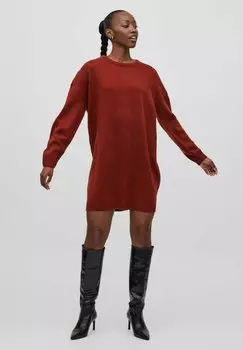 Платье VILA LANGRMELIGES, цвет fired brick
