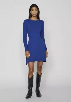 Платье VILA LANGRMELIGES, цвет mazarine blue