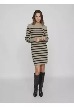 Платье VILA LANGRMELIGES, цвет natural melange