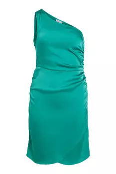 Платье VILA на одно плечо, зеленый