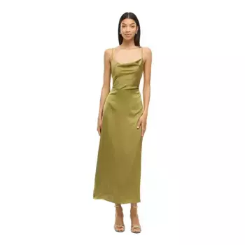 Платье Vila Ravenna Strap sleeveless long, зеленый
