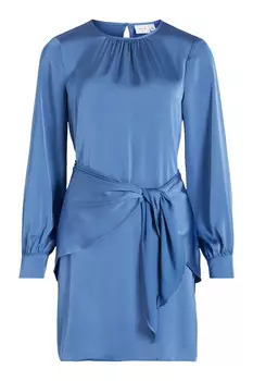 Платье VILA с поясом, светло-голубой