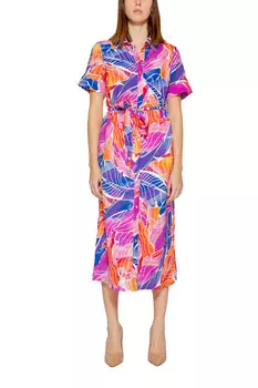 Платье VILA с ярким рисунком, розовый