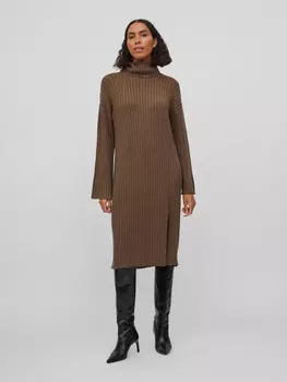 Платье Vila Strick, коричневый