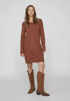 Платье VILA VIRIL LS NOOS, меланж черепахового цвета