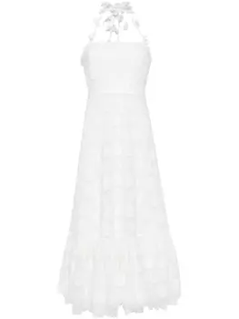 Платье Villanelle с вырезом халтер и вышивкой Alexis, белый