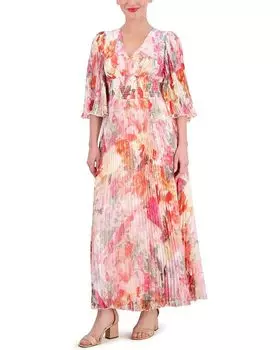 Платье Vince Camuto Pleated Chiffon Maxi, цвет Pink Multi
