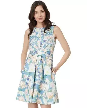 Платье Vince Camuto PTD Jacquard Fit & Flare, синий