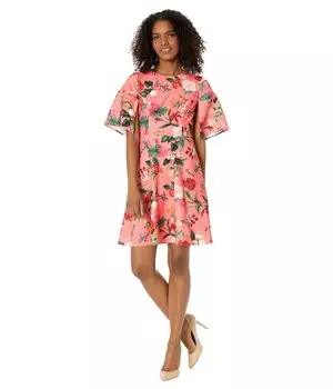 Платье Vince Camuto, Scuba Crepe Split Flutter Sleeve Fit-and-Flare