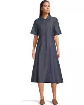 Платье Vince Denim Short Sleeve Shirt Dress, цвет Deep Indigo