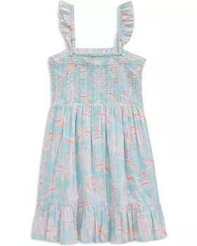 Платье Vineyard Vines Cay Floral Smocked Dress, цвет Cay Floral/Island Paradise