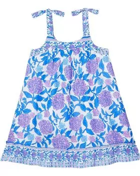 Платье Vineyard Vines Hydrangea Block Print Dress, цвет Hydrangea/White