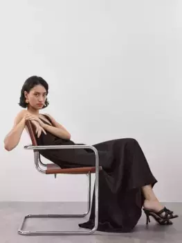 Платье VIVERE Coco Satin Maxi Slip, цвет chocolate