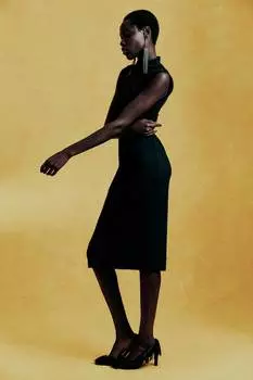 Платье-Водолазка с драпировкой H&M, черный