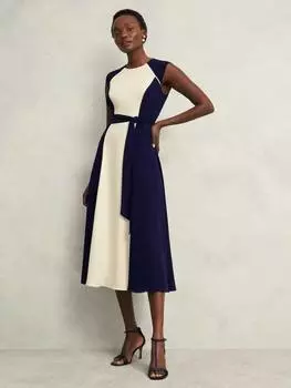 Платье в цветном блоке andrea Hobbs, цвет Navy/Cream