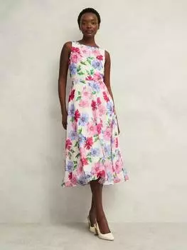 Платье в цветочек от карли Hobbs, слоновая кость/разноцветный