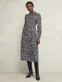 Платье в цветочек от синтии Hobbs, цвет Black/Cream