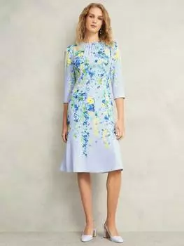 Платье в цветочек со шлейфом honour Hobbs, цвет Pale Blue/Multi