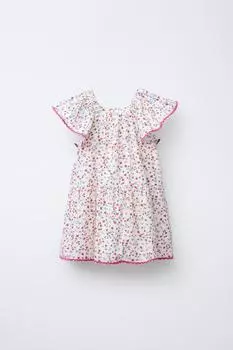 Платье в цветочек ZARA, экрю
