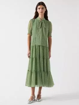Платье в диагональную полоску coco L.K.Bennett, зеленый