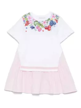 Платье в двух тонах Monnalisa, белый