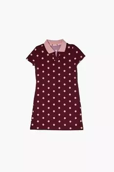 Платье в горошек для девочек Forever 21, бордовый