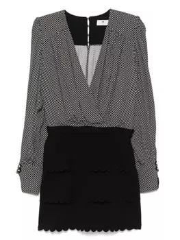Платье в горошек Elisabetta Franchi, черный