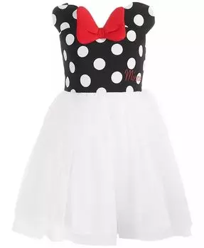 Платье в горошек и сеточку для маленьких девочек с Минни Маус Disney, черный
