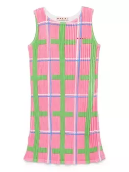 Платье в клетку Marni Kids, розовый