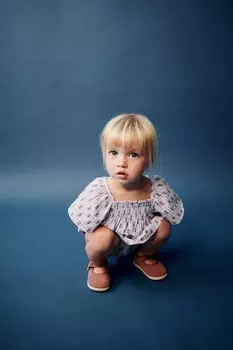 Платье в полоску и цветочный принт ZARA, устрично-белый