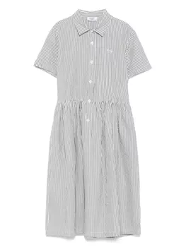 Платье в полоску Il Gufo, зеленый