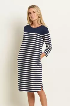 Платье в полоску из 100% хлопка West Bay Brakeburn, синий